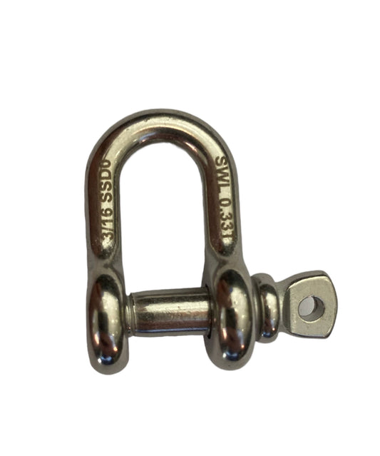 Load Rated Stainless Steel Screw Pin Dee Shackle