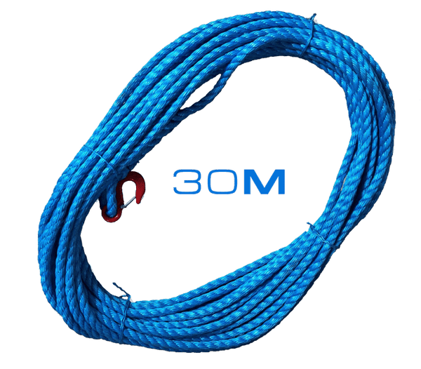 Securpulley 18mm Diameter Polypropylene Rope - 30m with Hook