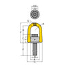 YOKE Digital Anchor Point Long Bolt - Metric Thread Dimensions