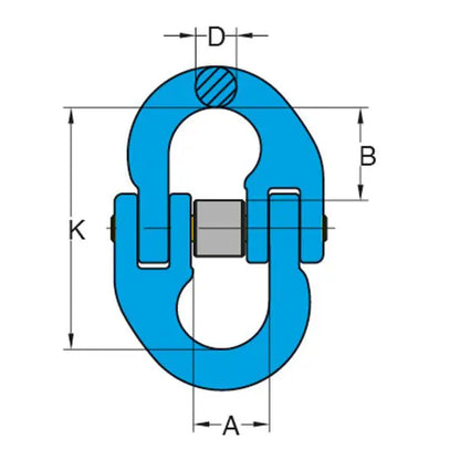 YOKE Grade 100 Connecting Link Dimensions