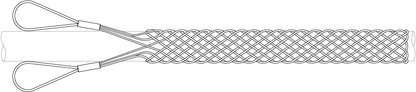 Stainless steel double eye cable grips general layout drawing