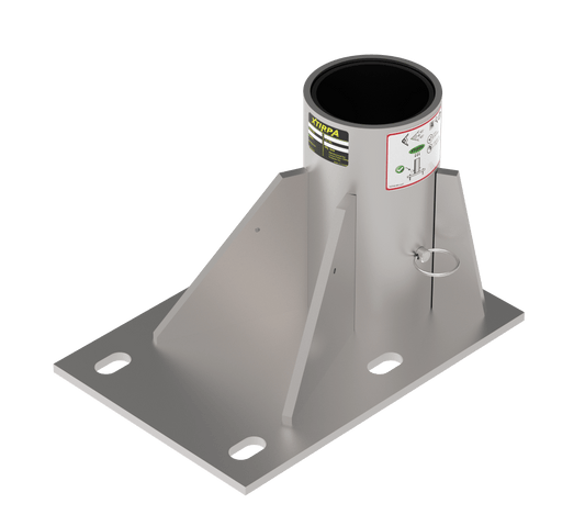 Xtirpa 102mm Floor Adaptor, Galvanised Steel