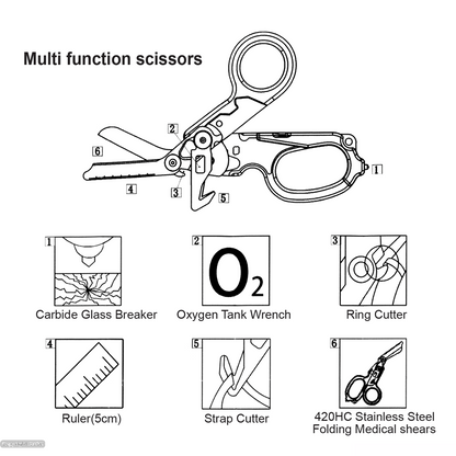 STEIN - 6 in 1 Multi-Functional Response Shears