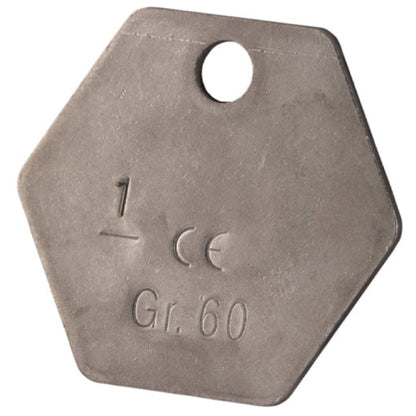 Cartec Grade 6 Stainless Steel AISI 316L Chain Tag
