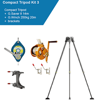 GLOBESTOCK G.Tripod 230 Compact TRIPOD KIT 3 (14m) from RiggingUK