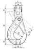 KITO  - Grade 8 Clevis Self Locking Hook to BS-EN 1677-3