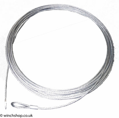 2mm 7 x 19 Galvanised Wire Rope, 10 metres long