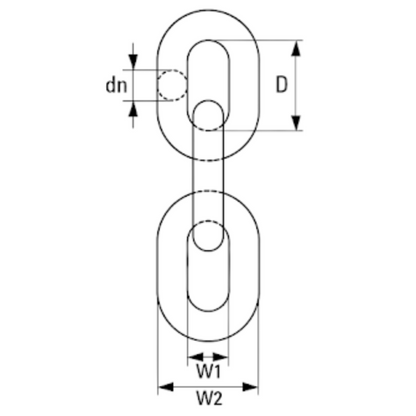 Short Link Stainless Steel Chain AISI 316L Grade 6