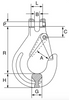 Cartec Grade 6 AISI 316L Clevis Sling Hook with Safety Catch