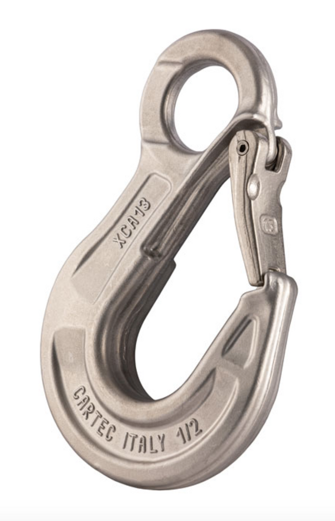 Cartec Grade 6 AISI 316L Eye Sling Hook with Safety Catch