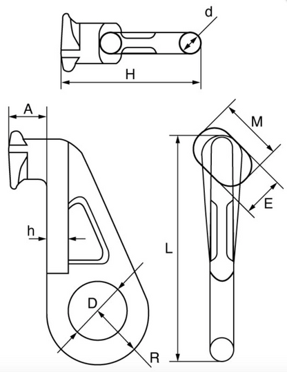 GT Cobra Grade 80 Container Lifting Lug - Left and Right Type