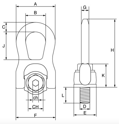 Cartec Grade 10 Heavy Lift Swivel Hoist - 811X