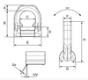 Cartec Grade 10 Single Base Weld-on Lashing Ring with Spring - 831X