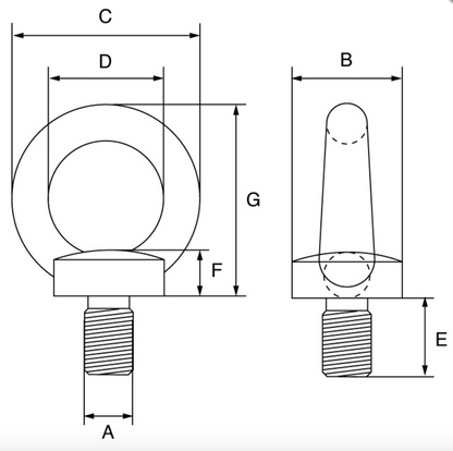 Mild Steel Electro Galvanised Eyebolt