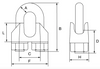 Wire Rope Grip BS EN Style - Type A Dimensions