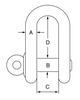 Stainless Steel  AISI 316 Load Rated Screw Collar Pin Dee Shackle