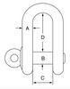 Stainless Steel AISI 316 Commercial Screw Pin Dee Shackle