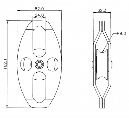 Simple Pulley with Moveable Flanges